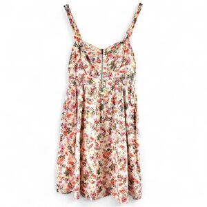 Torrid Women's Floral Adjustable Strap Zip Dress Floral Cottagecore Summer Sz 12